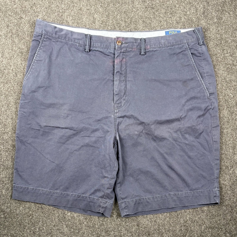 Polo Ralph Lauren Mens Stretch Classic Fit Chino Shorts Navy Blue Size 42